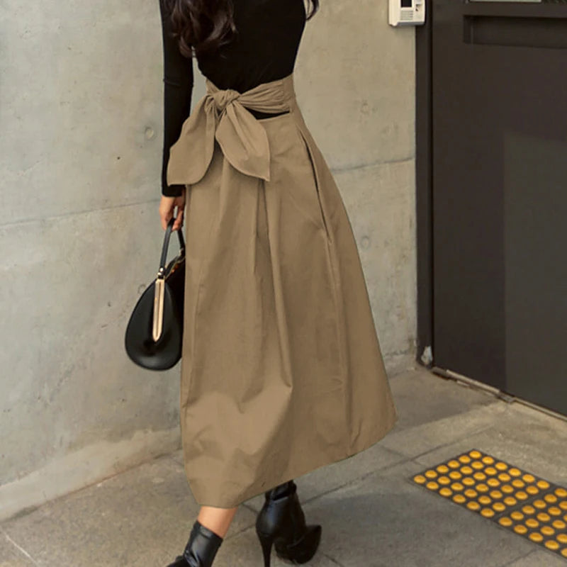 Women's Korean High Waist Swing Skirt