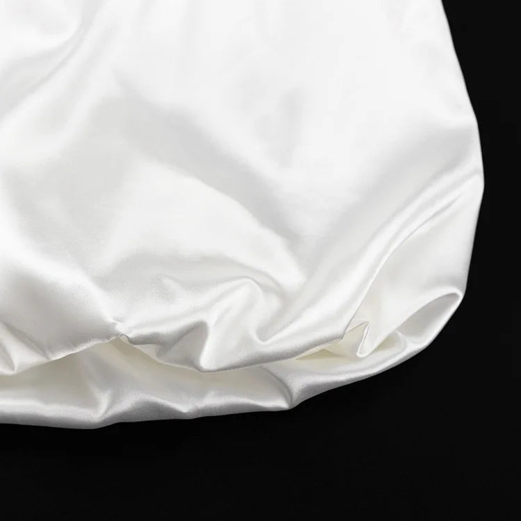 Elegant High-Waist Satin A-Line Mini Skirt for Women