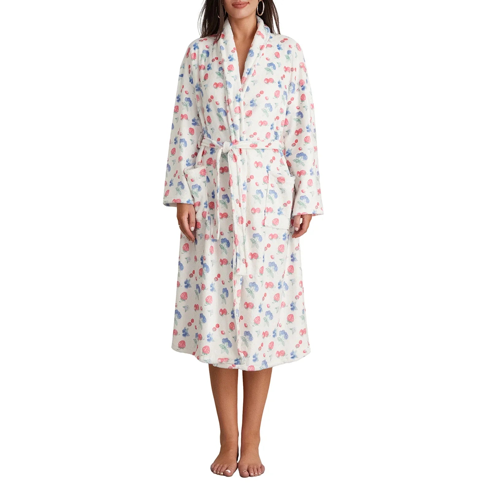 Women's Flannel Floral Robe