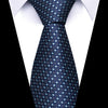 Men’s 8cm Striped Necktie – Blue & Gold Tie for Business or Weddings