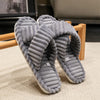 Women’s Corduroy Plush Slippers – Warm Open Toe Home Slides