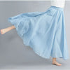 Women's Cotton Linen Maxi Skirt – Boho Y2K Casual Long Skirt, Elegant Beachwear Style