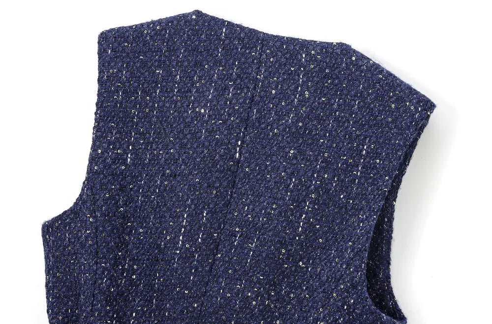 Women's Tweed Waistcoat with Belt