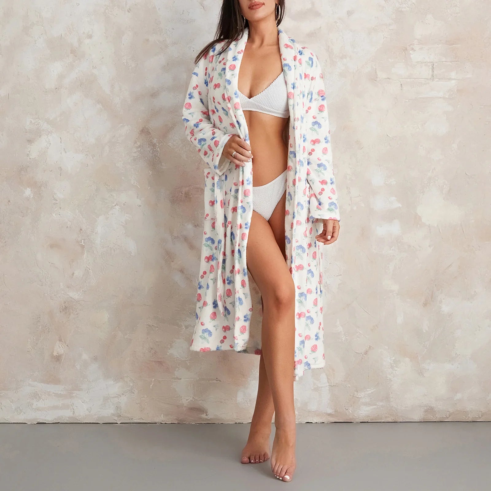 Women's Flannel Floral Robe