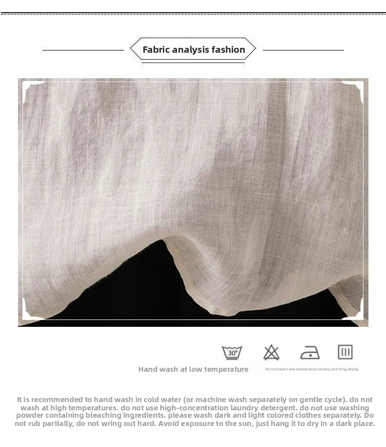 Women's Cotton Linen Embroidered Top – Summer Loose Fit T-Shirt with 3/4 Sleeves