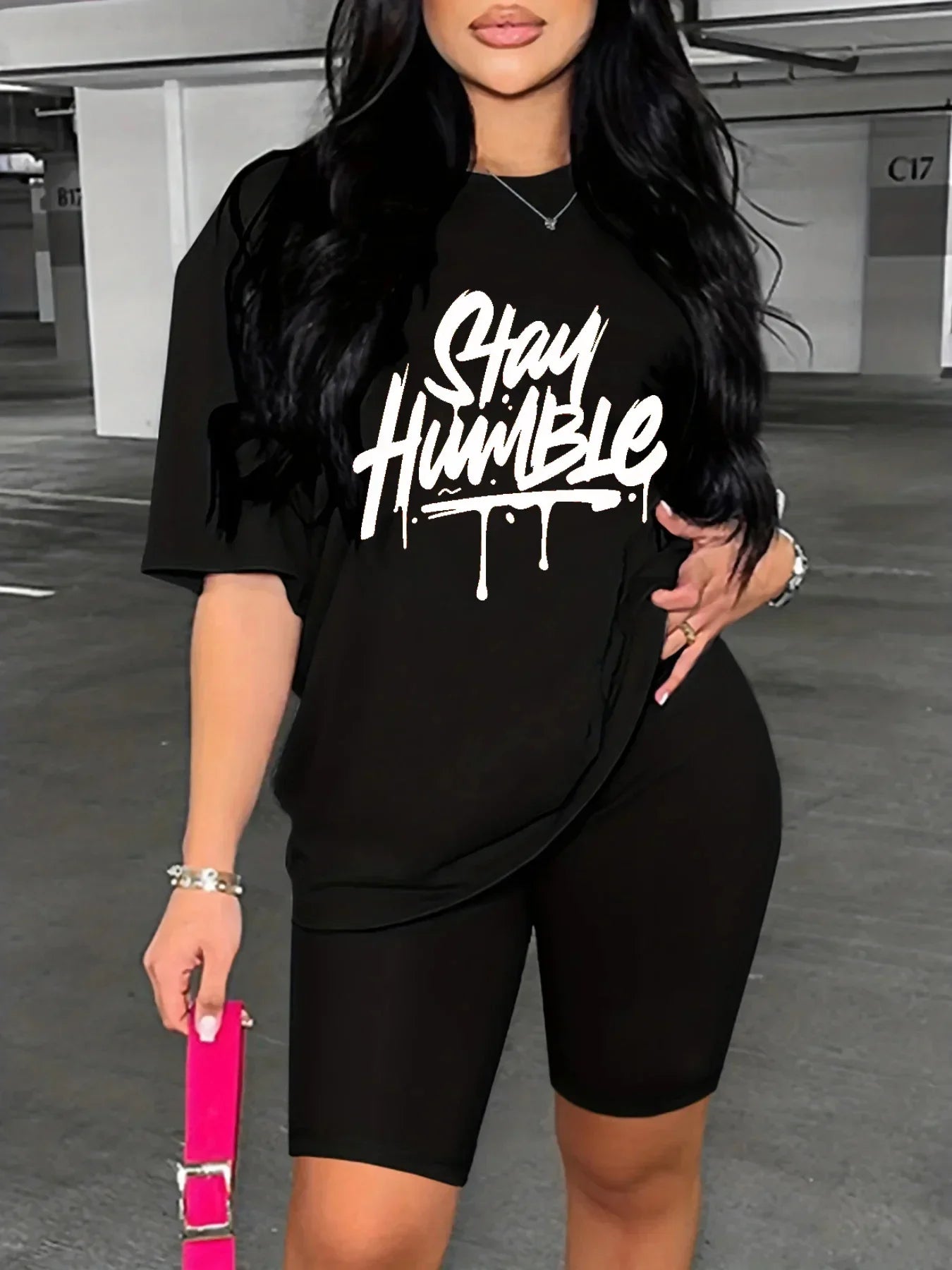 Women's Letter Print T-Shirt – Casual 90s Style Short Sleeve Tee